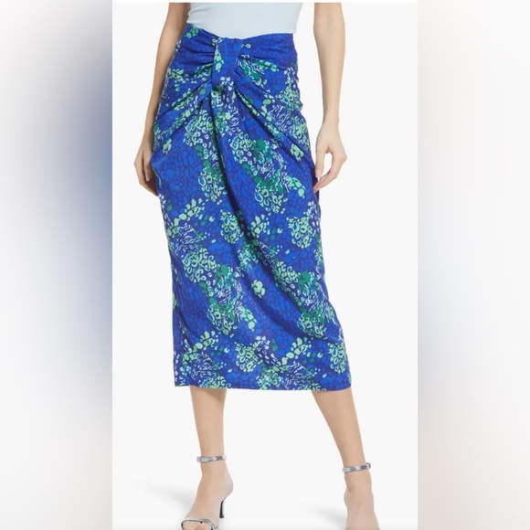 NWT Never Fully Dressed Size 10 Scarlett Knot Front Skirt Blue - Picture 1 of 7
